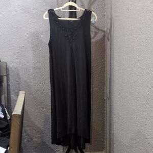 Lands' End Black High Low Dress